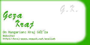 geza kraj business card